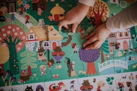 Puzzle obserwacyjne w walizce Baśnie 24 elementy 3+ Made in France, Janod