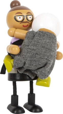 Drewniane giętkie lalki 8 osobowa Rodzina z dzieckiem Small Foot 12426