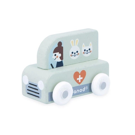 Janod Pojazd Samochód weterynarza Biała Dolina Cross Roads 12m+