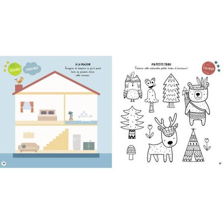 Auzou Zestaw artystyczny z kredkami i flamastrami Uczę się rysować 500623