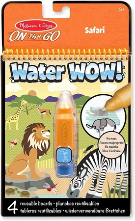 Wodna kolorowanka Water Wow Safari 19441 Melissa & Doug, książeczki wielokrotnego użytku