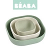 Beaba Zestaw 3 miseczek z silikonu Sage green/Cotton/Misty green