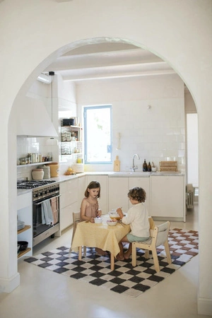 Dywan bawełniany Kitchen Tiles Dark Grey 120x160 cm Lorena Canals