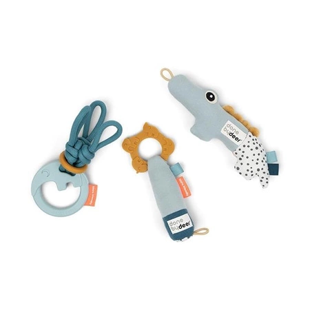 Done by Deer Zestaw Prezentowy z Grzechotkami Blue