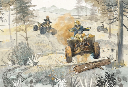 QUAD ROAD - Tapeta Z Quadami Malumi