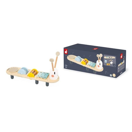 Drewniany muzyczny ministolik Dżdżownica Sweet Cocoon 12 m +, Janod