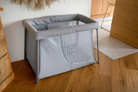 Beaba Łóżeczko turystyczne dwupoziomowe z funkcją kojca 3w1 Eazy sleep Heather grey / Pebble