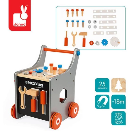 Wózek warsztat magnetyczny z narzędziami Brico ‘Kids, Janod