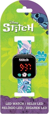 Zegarek LED z kalendarzem Stitch LAS4091