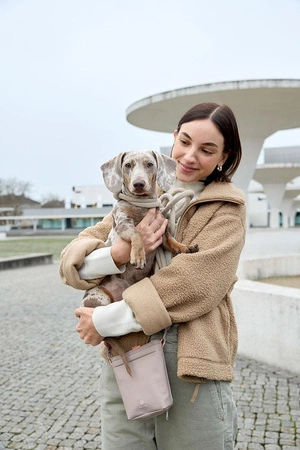 PALOPA Torebka saszetka na smakołyki dla psa Karl taupe M