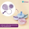 b.box fill+feed Silikonowa miseczka z pokrywką do karmienia niemowląt i dzieci błękit