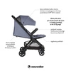 Easywalker Jackey Kompaktowy, samoskładający się wózek spacerowy z torbą transportową Steel Grey