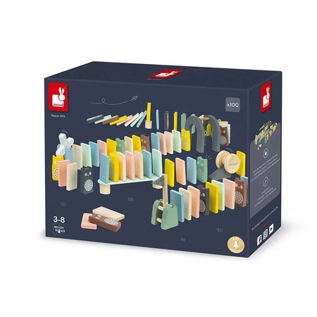 Drewniane domino Sweet Cocoon 100 elementów, Janod