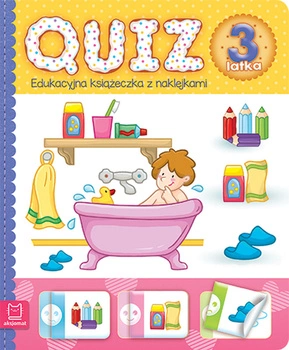 Quiz 3-latka edukacyjna książeczka z naklejkami