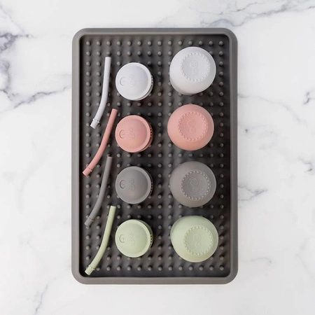 EZPZ Silikonowa suszarka do naczyń szara