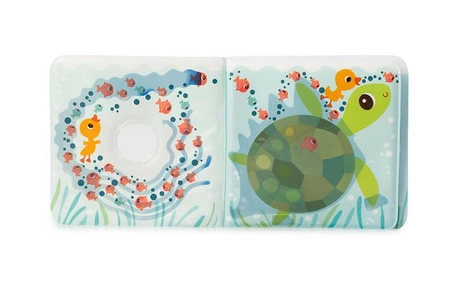 LILLIPUTIENS Magiczna książeczka do kąpieli z zabawką-gąbką Kaczorek Gaspard 0 m+