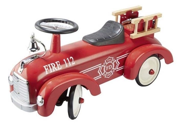 Metalowy jeździk retro wóz strażacki FIRE 112 Goki 14162 pojazd dla dzieci