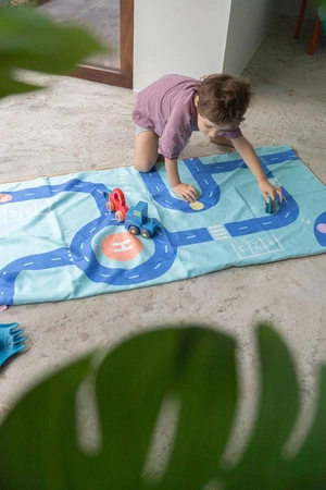 QUUT Dwustronny ręcznik plażowy PlayTowels M (140 x 70cm) Road
