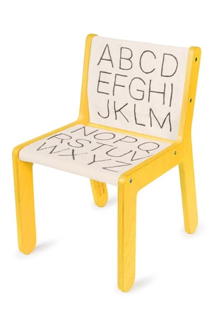 Krzesełko dziecięce żółte Sillita ABC Lorena Canals x Gonzalo Milà
