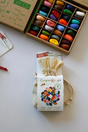 Kredki Crayon Rocks w bawełnianym woreczku - 16 kolorów