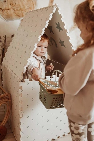 Play&Go Dwustronna Mata Piankowa EEVAA 3w1 Numbers / Dots