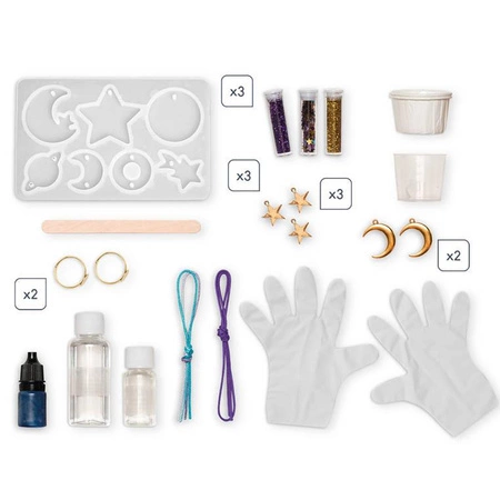 Zestaw kreatywny do tworzenia biżuterii z żywicy Galaktyka 8+, Janod