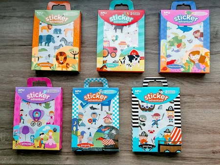 Zestaw naklejek z 2 planszami Apli Kids - Piraci