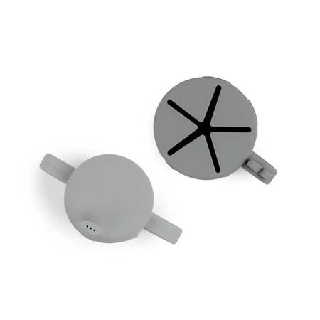 Done by Deer Peekaboo Kubek z Nakładką i Kubek na Przekąski Grey