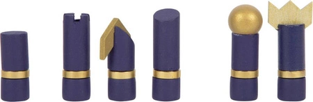 Zestaw trzech gier szachy warcaby tryktrak Gold Edition 12222-Small Foot, gry drewniane