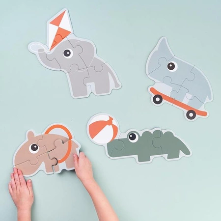 Done by Deer Pierwsze Puzzle Zwierzątka na Placu Zabaw Playground