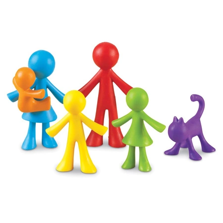 Figurki do nauki liczenia i rozpoznawania kolorów, Rodzina, Zestaw 72 szt.