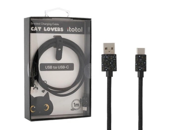 Kabel do ładowarki USB-C z Czarnym kotem