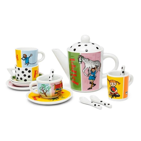 Porcelanowy zestaw do herbatki dla dzieci Pippi