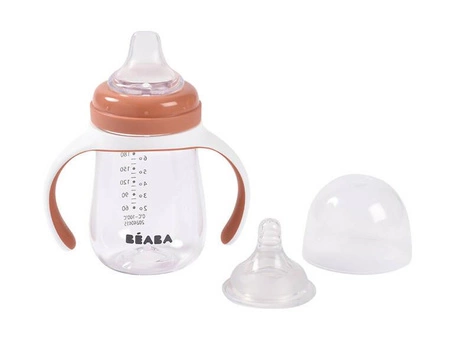Beaba Butelka treningowa 2 w 1 tritanowa 210 ml Terracotta
