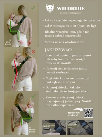 Wildride Nosidło wspomagające Denim 2510004