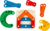 Drewniane mozaiki litery i cyfry 11741-Small Foot, zabawki edukacyjne