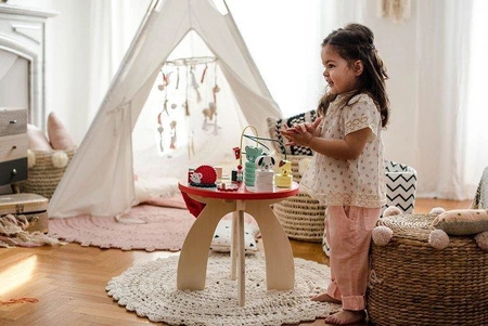 Stolik edukacyjny duży drewniany Baby Forest, JANOD