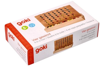 Drewniana gra logiczna, cztery wygrywają, goki