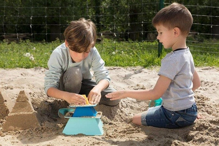 QUUT Zestaw 3 foremek do piasku Piramida Pira Vintage Blue + Deep Blue + Mellow Yellow