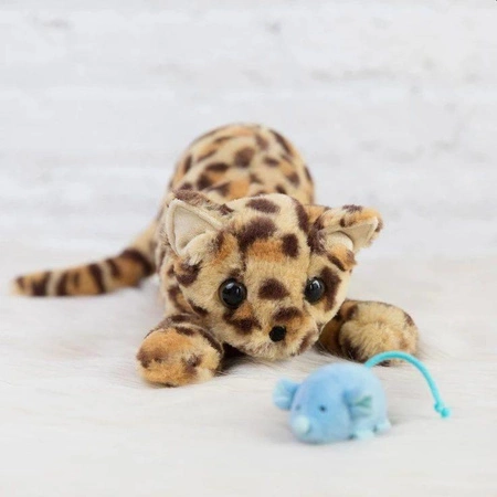 Maskotka pluszowy kotek Leopard Loki z myszką 160140-Manhattan Toy, przytulanki