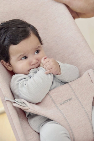 BABYBJORN - leżaczek BLISS 3D Jersey - Jasny Róż