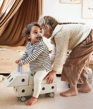 MODU Explorer kit 8in1 - Kreatywne klocki rozwijające motorykę dużą, niebieski