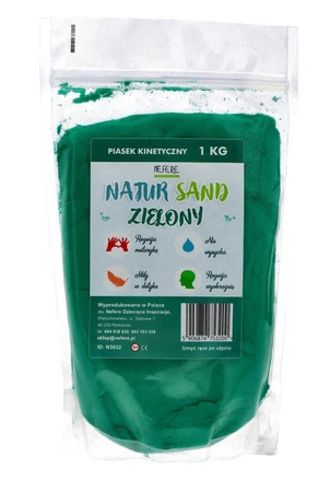 Piasek kinetyczny zielony ColorSand - 1 kg