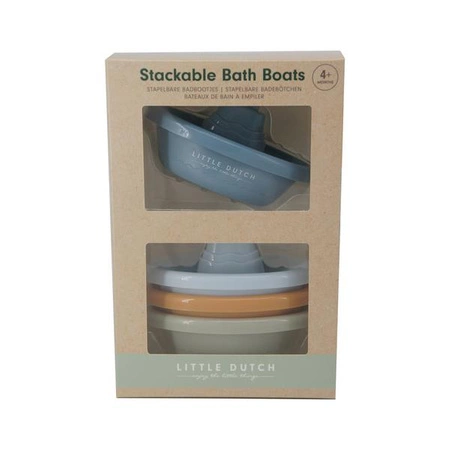 Little Dutch Zestaw 4 łódeczek do zabawy Blue 2007436