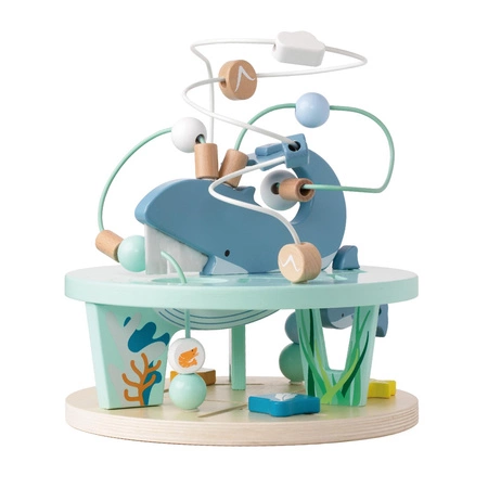 CLASSIC WORLD Drewniany Edukacyjny Labirynt Przeplatanka Życie Morskie 18m+