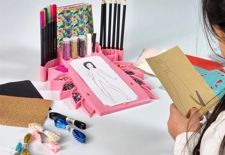 Buki projektantka mody studio zestaw do projektowania ubrań prezent 7+