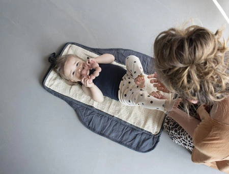 Filibabba Przewijak podróżny Sztruks Stone Grey