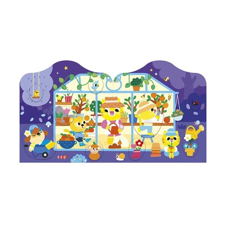 Janod Książeczka do wyklejania z naklejkami Ogród 18m+