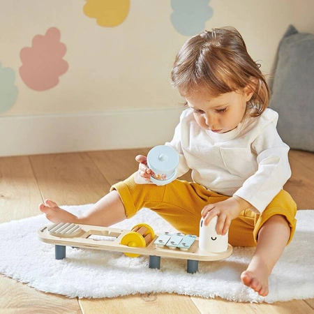 Drewniany muzyczny ministolik Dżdżownica Sweet Cocoon 12 m +, Janod