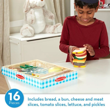 Drewniany zestaw do robienia kanapek Melissa and Doug 10513 śniadanie